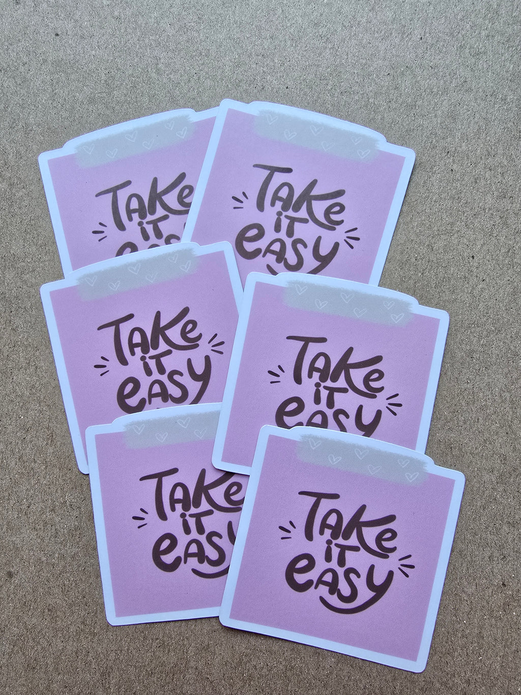 Take It Easy Vinyl Sticker | Cozy Reminder Laptop & Journal Sticker