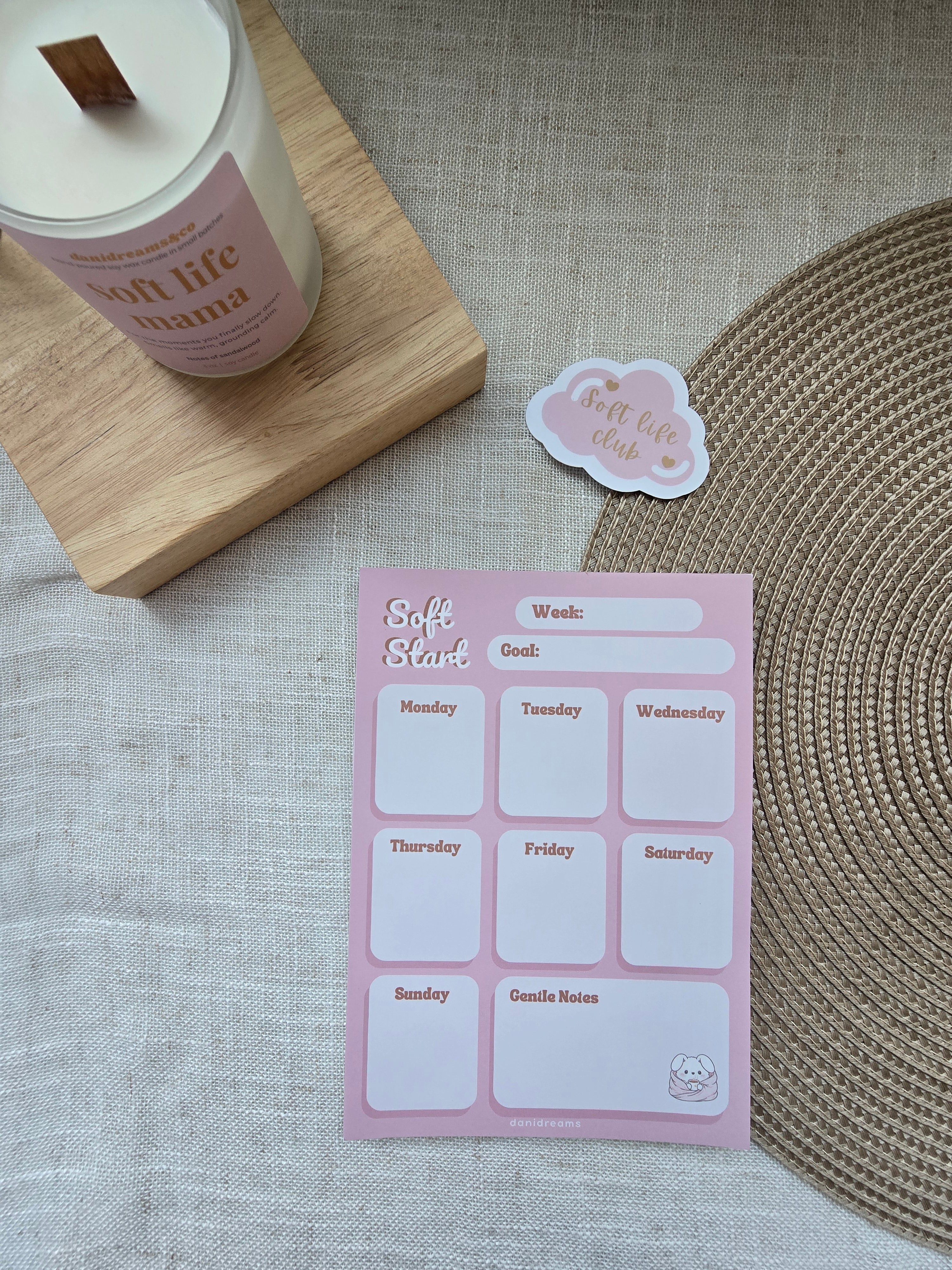 Soft Start Weekly Notepad