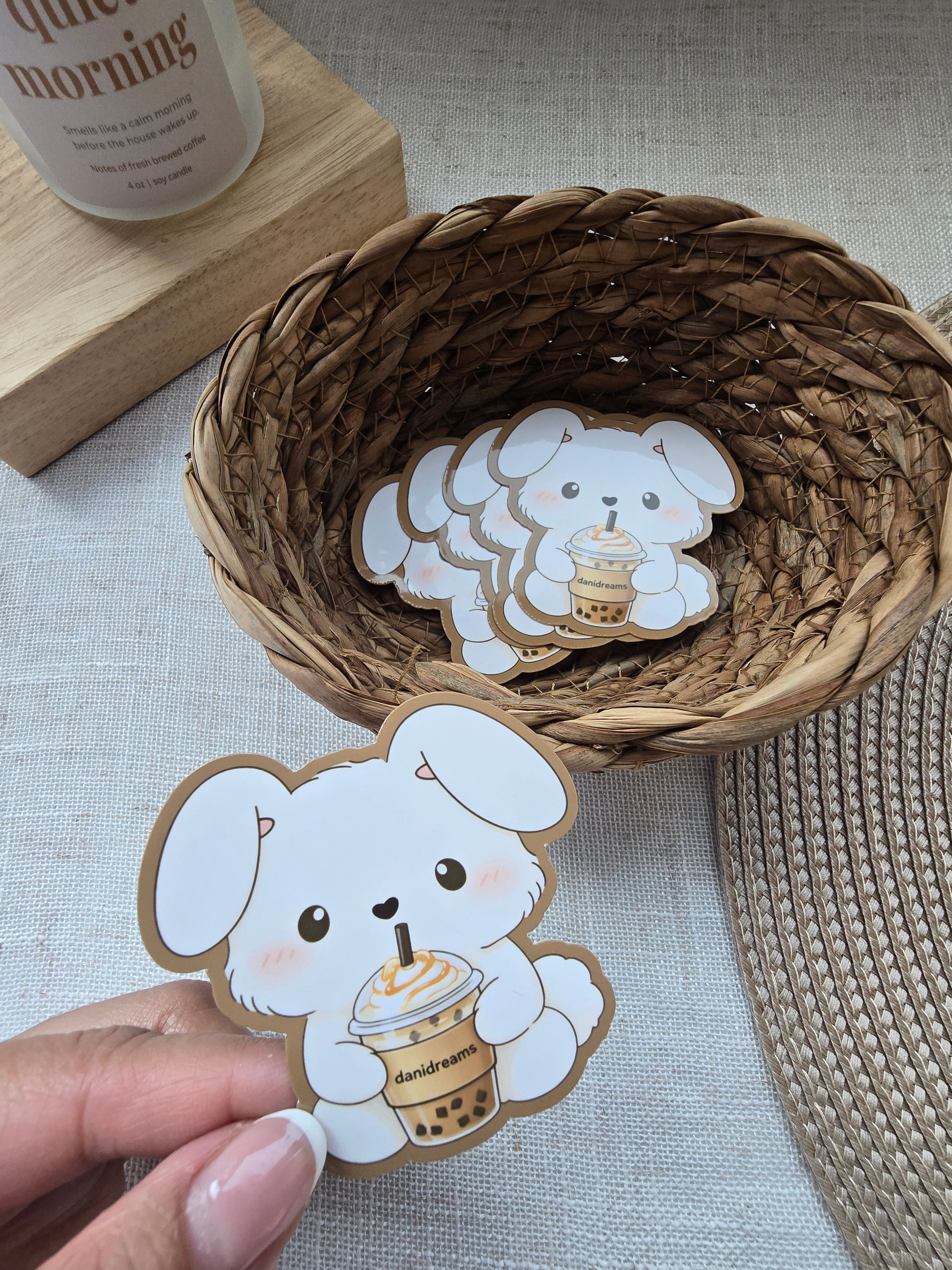 Coffee Bunny Sticker