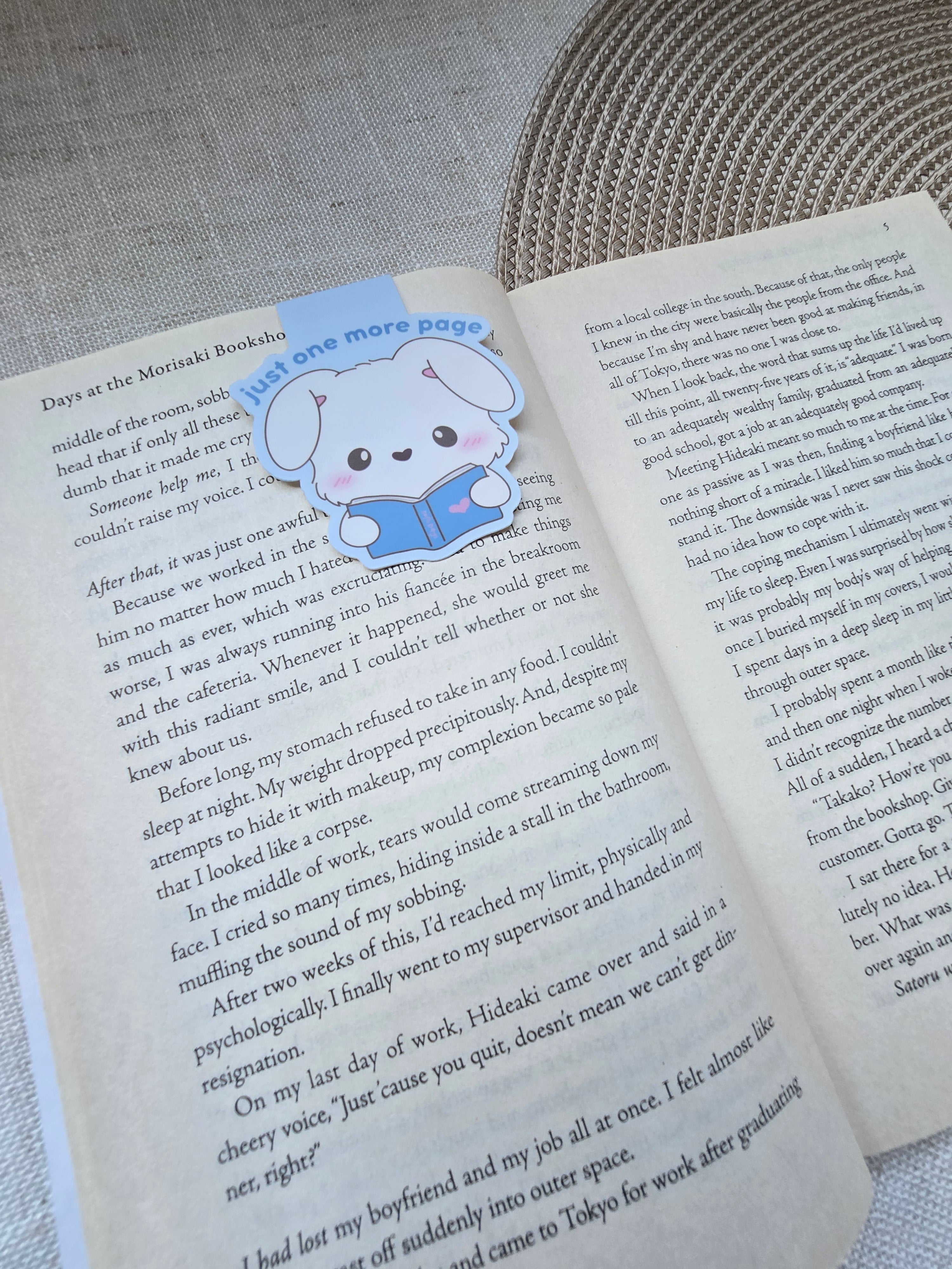 Just One More Page Magnetic Bookmark
