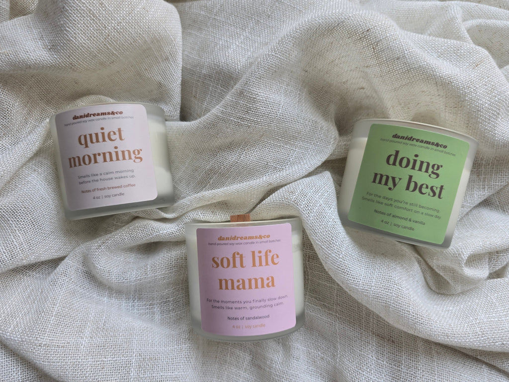 Quiet Morning Candle – Fresh Brewed Coffee Scent (4 oz Soy Candle)