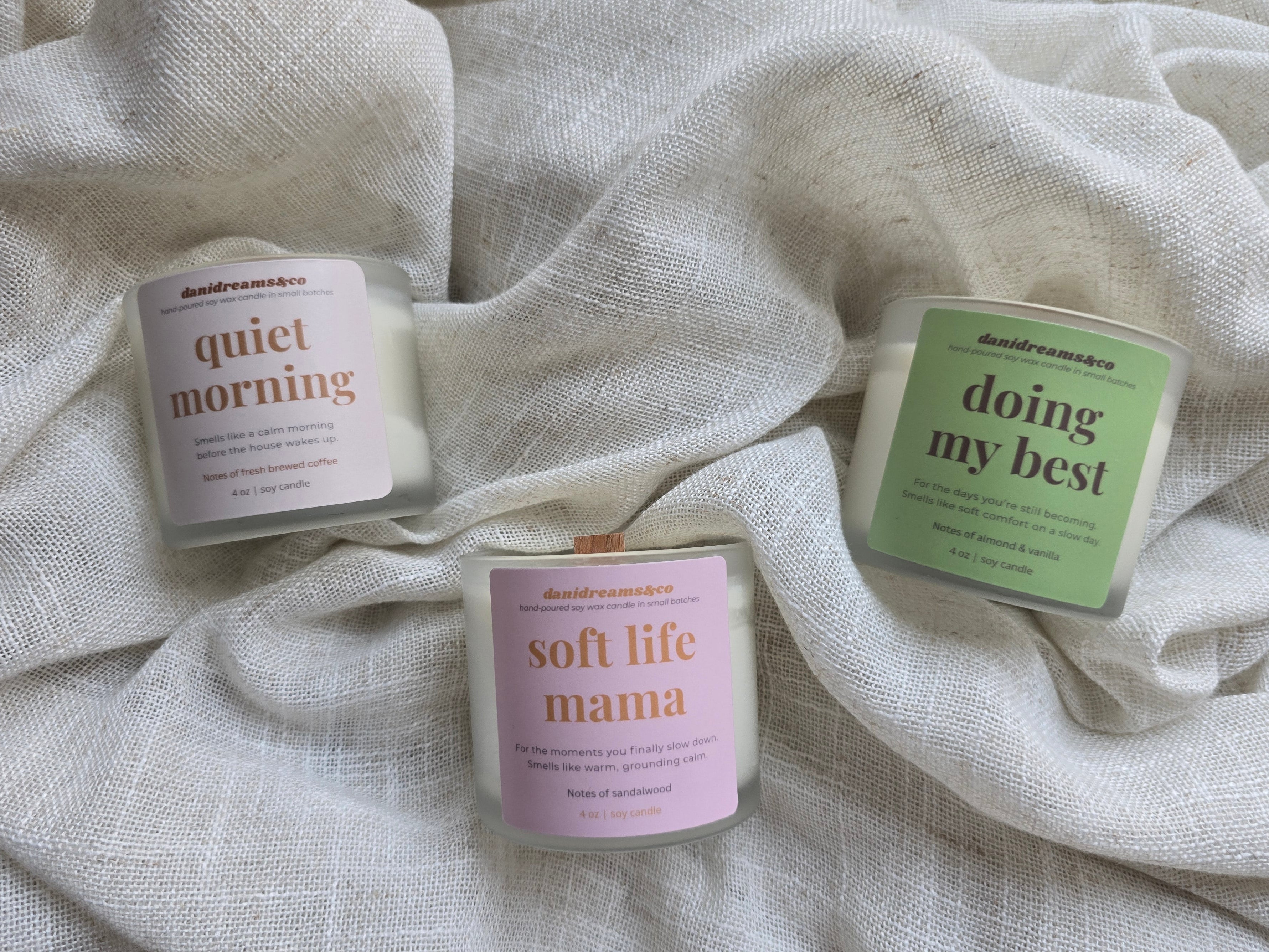 Quiet Morning Candle – Fresh Brewed Coffee Scent (4 oz Soy Candle)