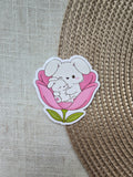 Gentle Bunny Bloom Sticker