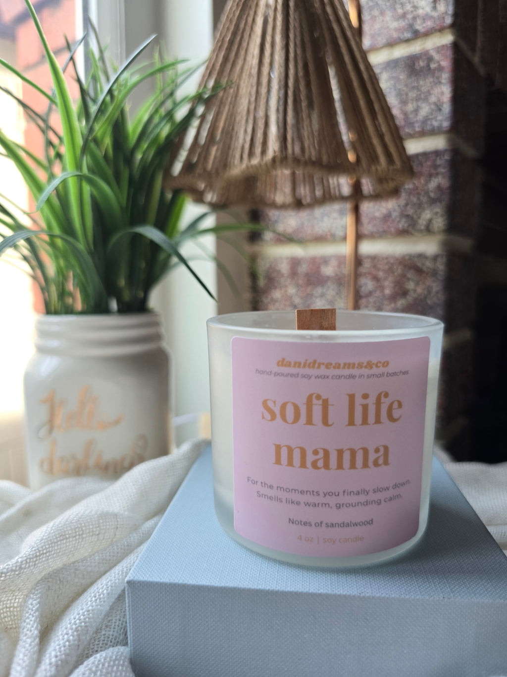 Soft Life Mama Candle – Sandalwood Scent (4 oz Soy Candle)