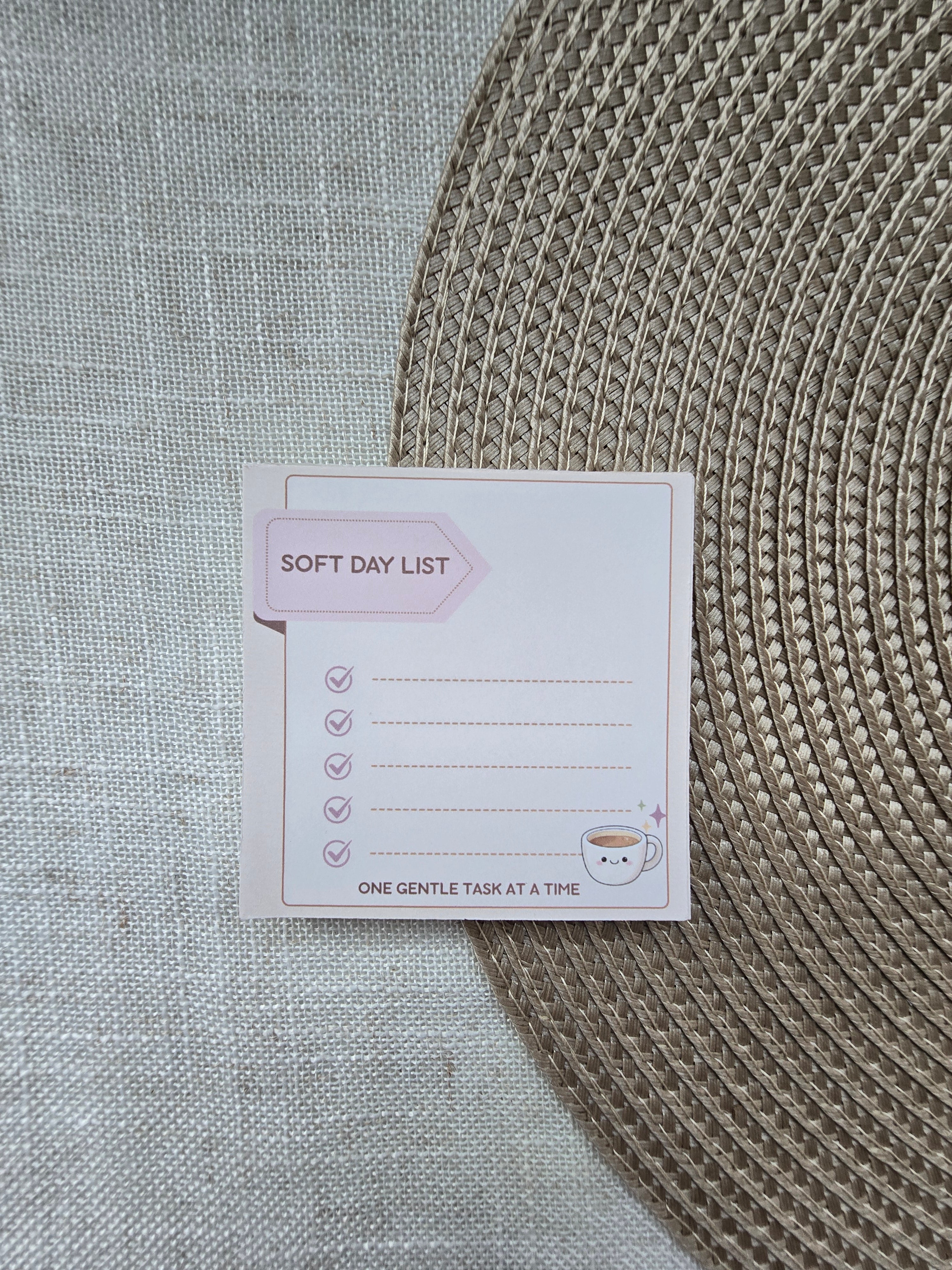 Soft Day List Mini Notepad