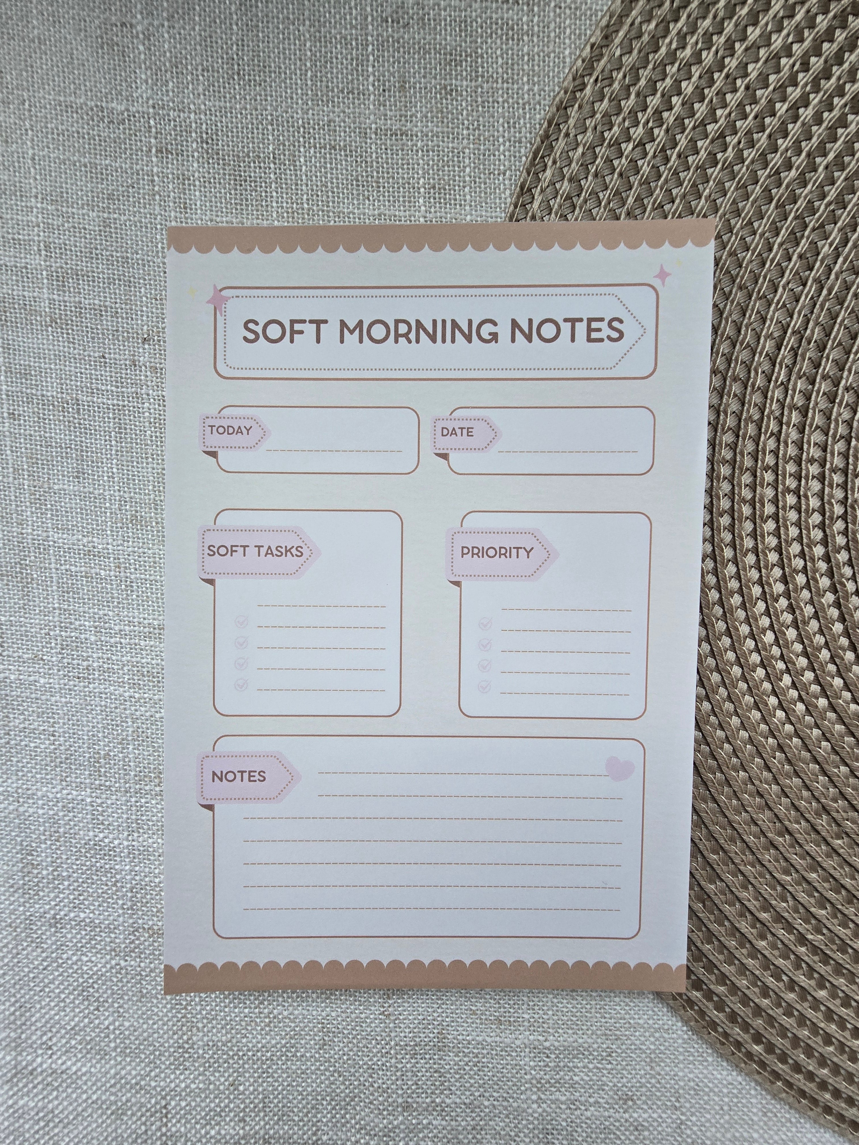 Soft Morning Notes Notepad