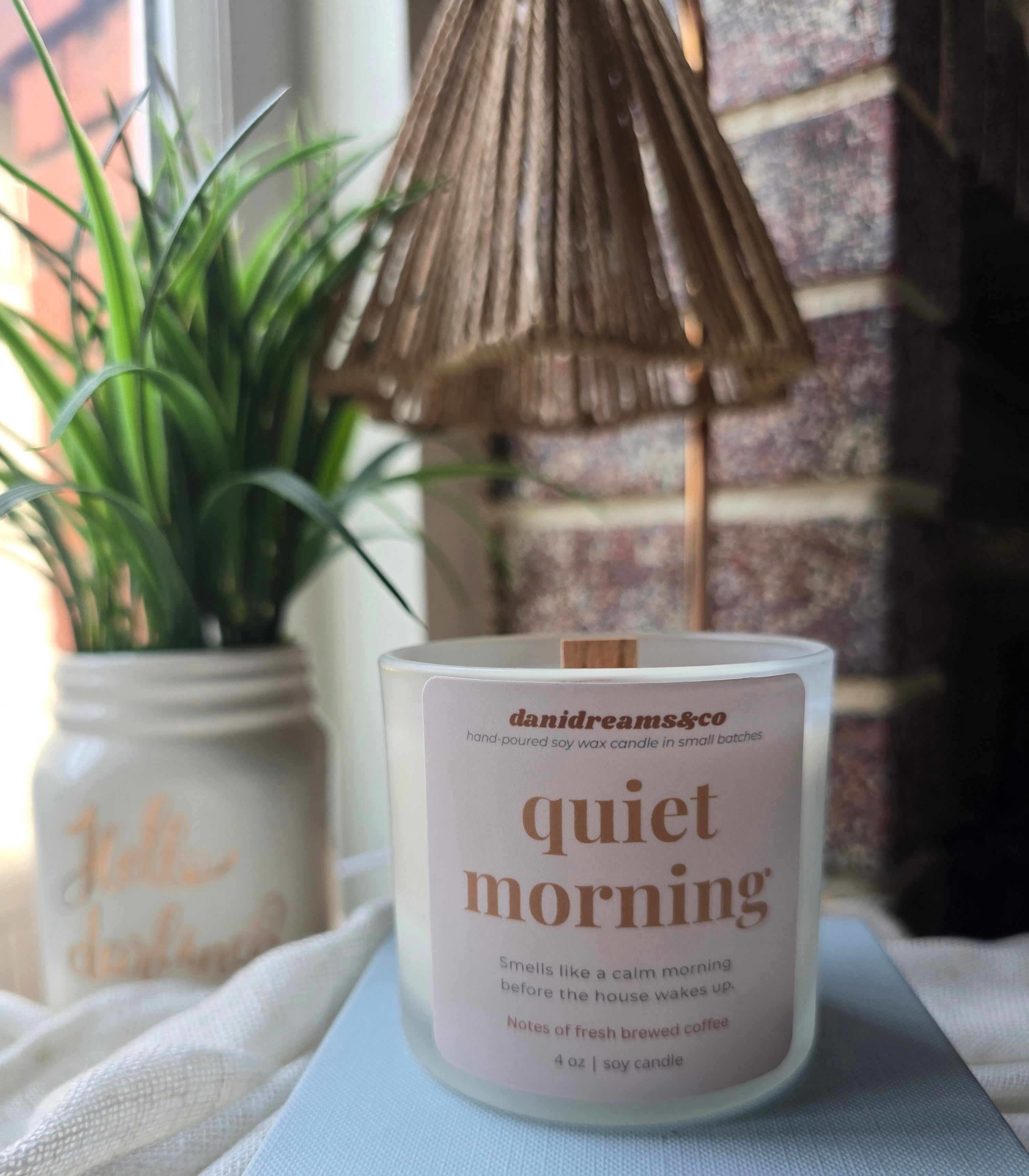 Quiet Morning Candle – Fresh Brewed Coffee Scent (4 oz Soy Candle)